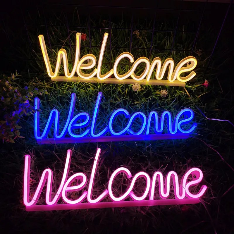 Welkom - Reclame verlicht LED-neonbord