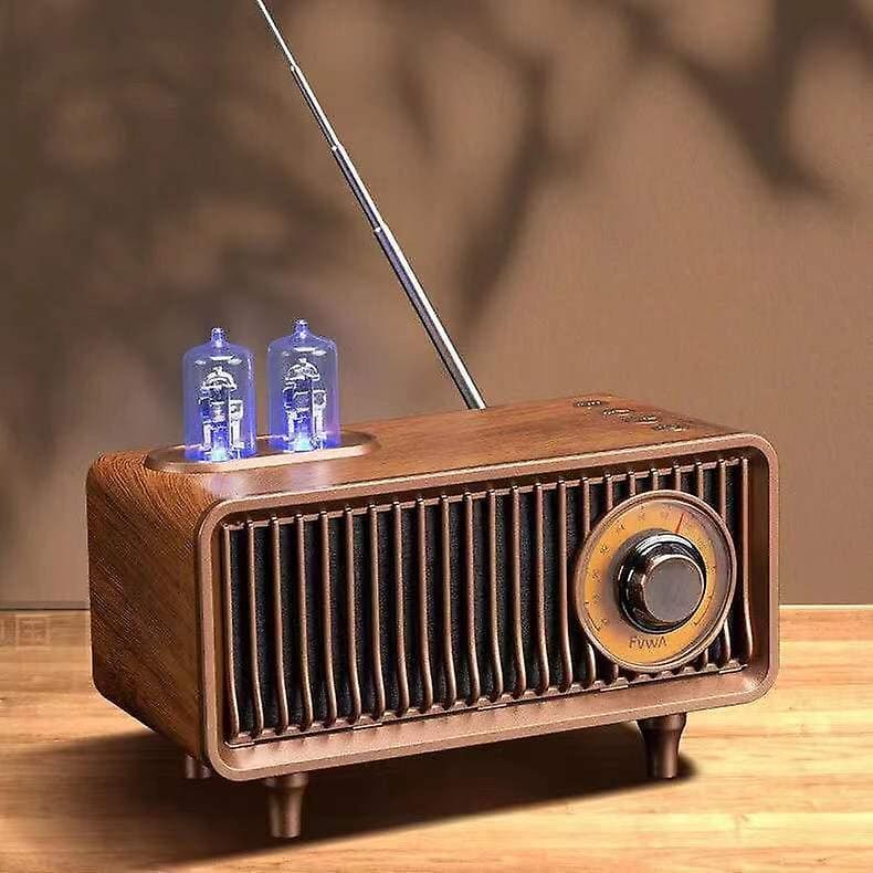 Vintage radio AM/FM retro speaker hout klein