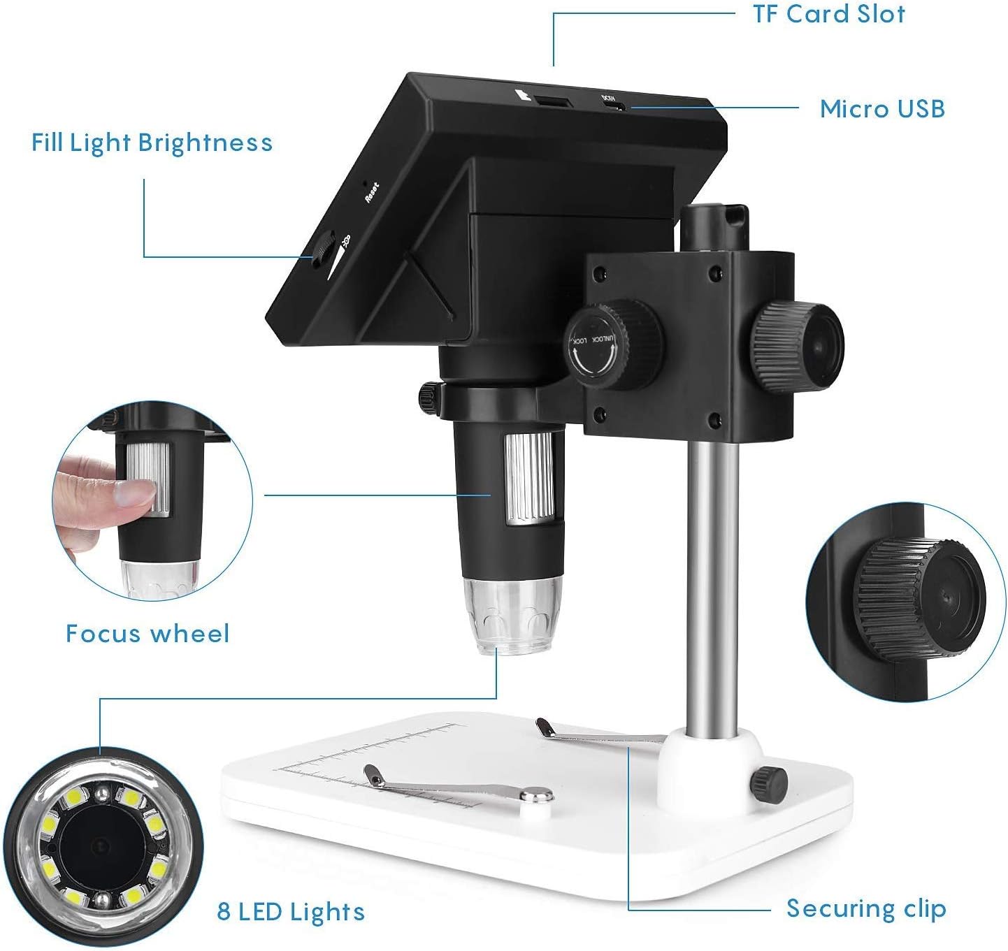 digitale microscopen voor pc-computer met led