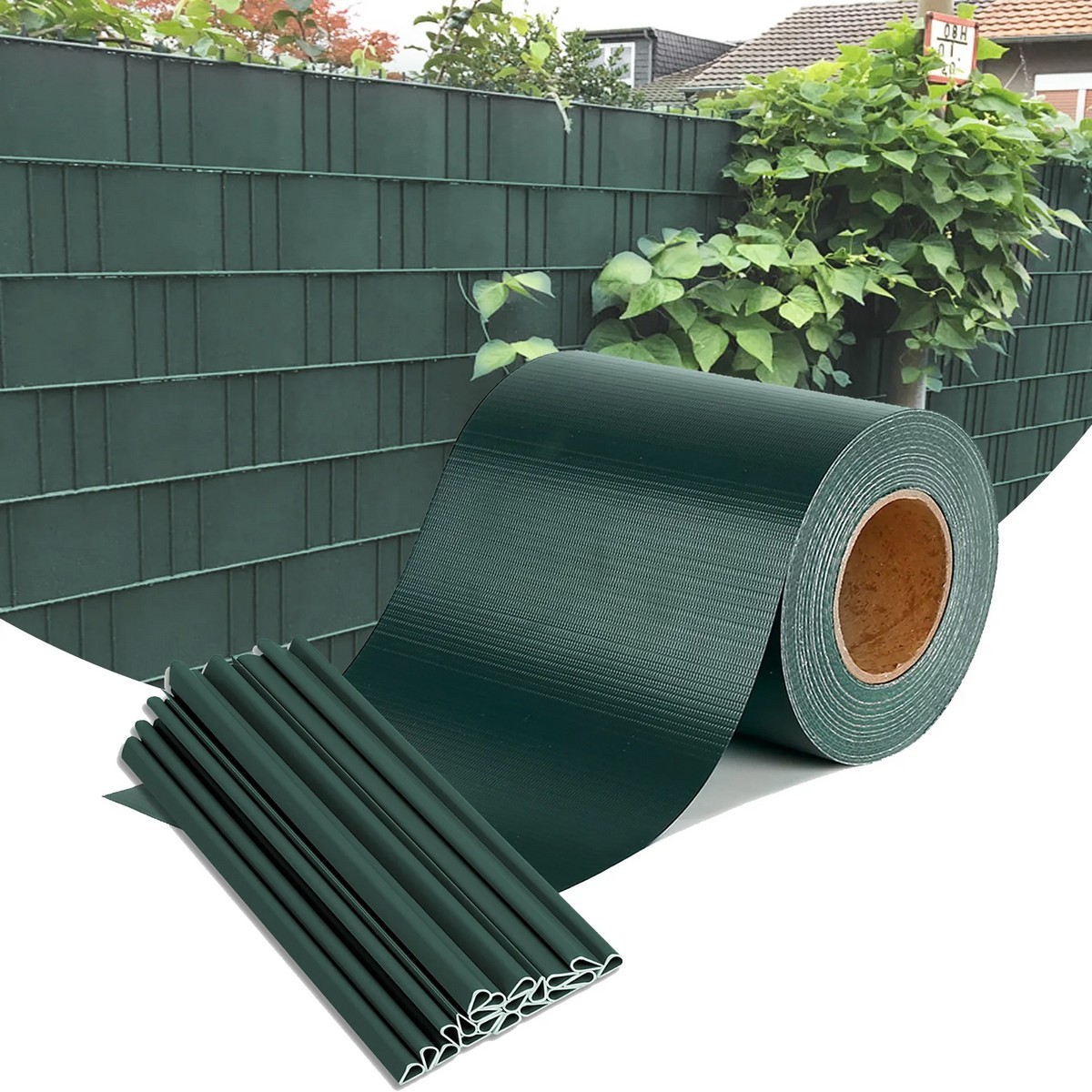 Privacy flexibele tape van PVC voor de schutting groene kleur ter bescherming van de privacy