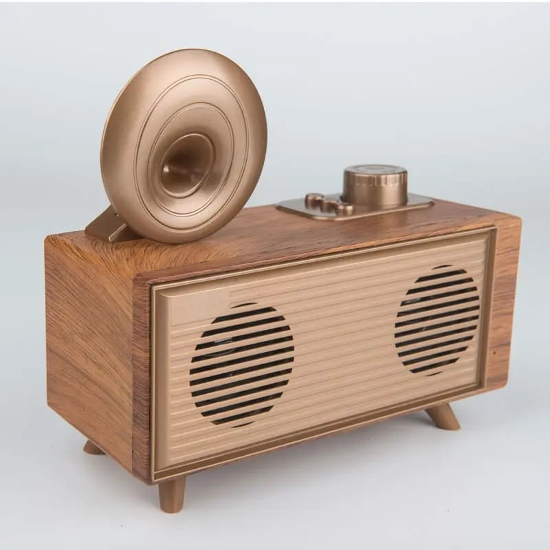 kleine mini oude radiofonograaf ontwerp retro vintage