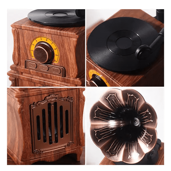 fonograaf grammofoon mini bluetooth vintage retro radio