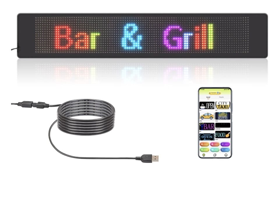 Reclame LED RGB-bordpaneel flexibel scrollen voor auto