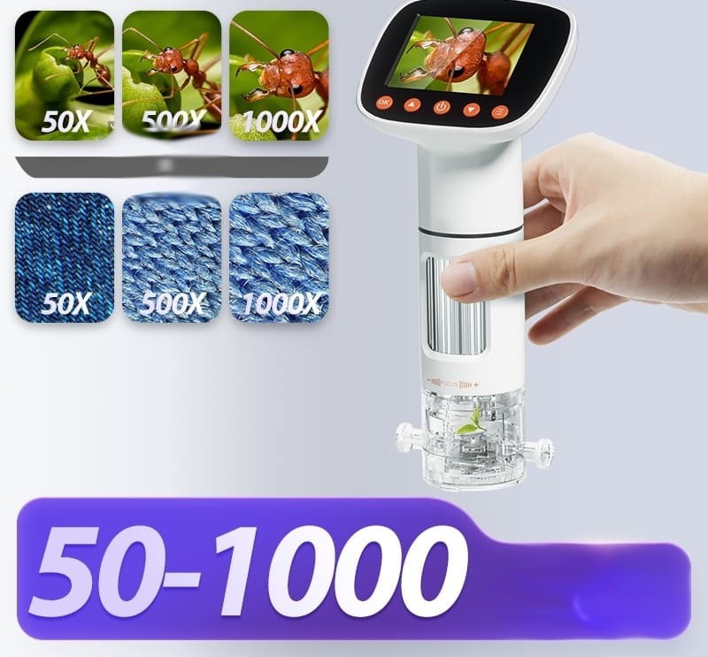 Kindermicroscoop voor kinderen studenten microscopen met 50-1000x vergroting