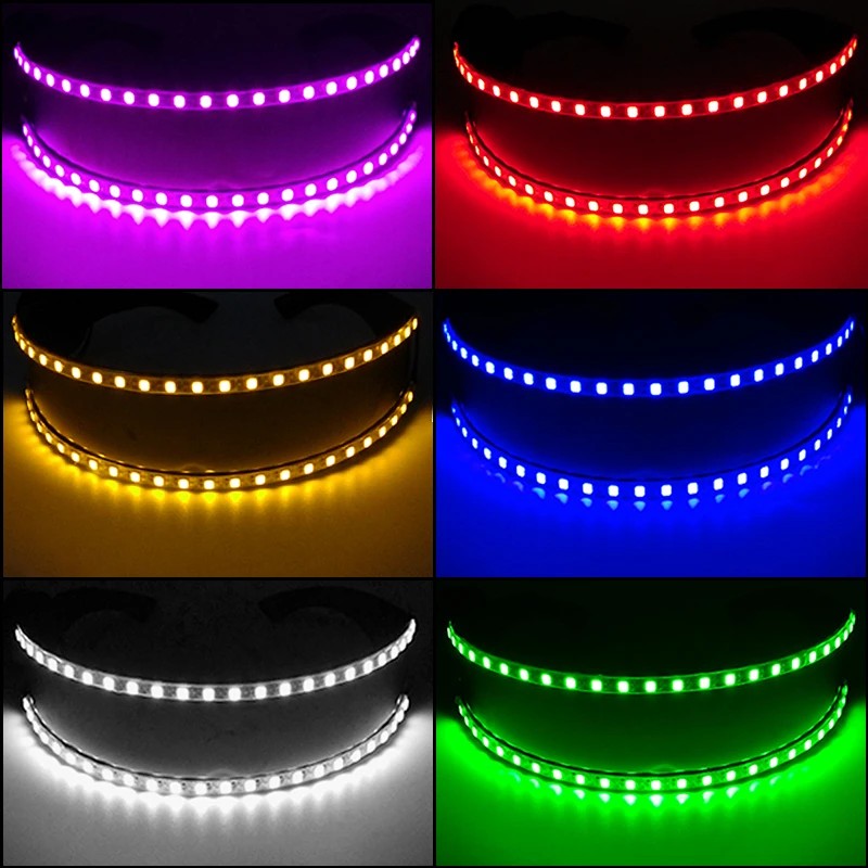 gekleurde led partybrillen